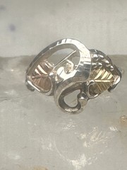 Black Hills Gold ring leaves band size 5.75 sterling silver women girls