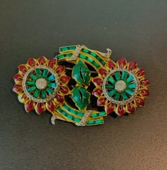 Vintage 1930’s Coro Flower Duette Brooch Pin Clips