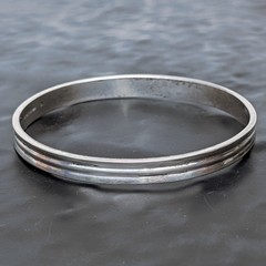James Craig IC Sterling Silver 925 Handwrought Vintage Bangle Bracelet ✨