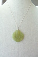 925 Sterling Silver Findings Hand Carved Jade Buddha Pendant Necklace
