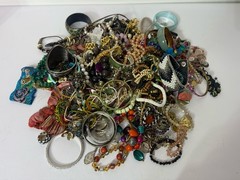 Lot of Fashion Jewelry 8.3 Pounds Assorted Pieces Some Broken Many Vintage