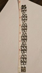 Dated 1957 .830 Silver Signed Erik Svane Swedish Art Deco Bracelet 7.5in #S56/08
