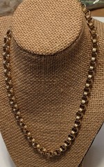 Vintage Givenchy linked Chain Circle Necklace Gold Tone Length Approx 18″