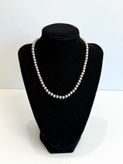 Vintage FAS 925 STERLING SILVER Beaded Ball Necklace 14 g 16″