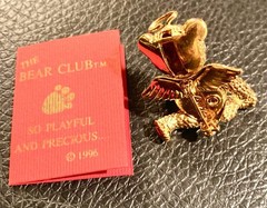 Batya gold-tone articulated angel bear brooch