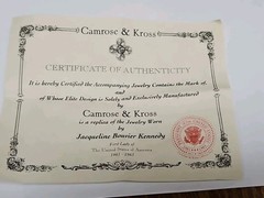 Vtg JBK CAMROSE & KROSS Jaqueline Kennedy Signed JBK USA Greek Coin Brooch