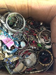 Huge Lot of Vintage to Modern Costume JEWELRY Lot Mixed Tangled , Crafted 24lb