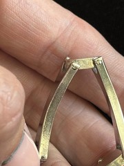 Vintage Taxco Sterling Silver Polished Geometric Bracelet 7.5 Inches 24 Grams