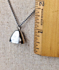 Vintage necklace chain with silver tone bell charm pendant 18″ length