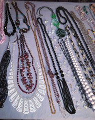 Great Lot 39 Vintage to More Modern Glass Bead Necklaces Many Colors