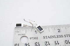 Vintage Sterling Silver 925 Black Onyx Earrings