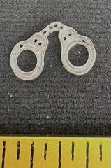 Vintage Sterling Silver Handcuffs Charm 1″ 1.1 Grams