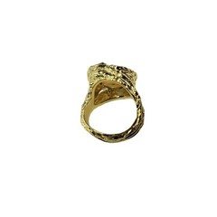 18 Karat Yellow Gold Opal and Diamond Ring Size 7 #11975
