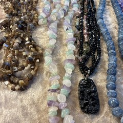 Vintage Modern Jewelry Lot Of 9 Natural Gemstone Semi precious Stones