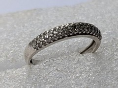 Vintage ring sterling silver 925 Size 6.5 Weight 1.41 g. Eternity Band.
