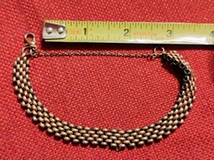 Vintage gold filled chain bracelet oval link, 7.5″ 20g unmarked *read
