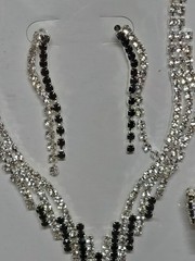 Avon(Deb) 2pc Lot Of 3 Goldtone Jewelry Necklace, Earrings Sets Faux Diamonds
