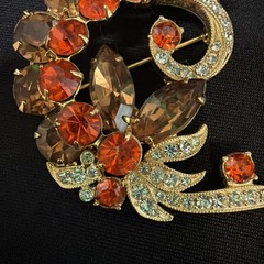 Vintage Signed Eisenberg ICE Brooch Pin & Clip Earrings – Original Box -stunning
