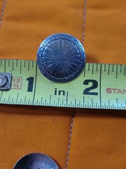 Vintage Sterling Silver Button Style Earings