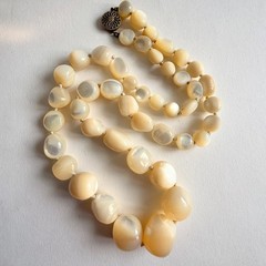 Vintage Balamuty Mother of Pearl Necklace Vermeil Sterling Wedding
