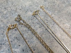 Vintage Necklace Lot Of 4 Chains Gold Tone 17” 18” 23” 23″,Gold/Pearl
