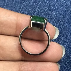 3.80Ct Natural Emerald Art Deco Antique Vintage Wedding Ring 925 Sterling Silver