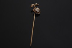 Antique 9ct Gold Old Cut Diamond Stick Pin 0.35 Carat