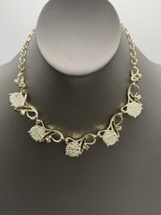 Vintage Sarah Coventry Gold N’ Glory Necklace 17.75” Goldtone AN Rhinestone READ