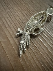 Vintage Sparkling AB Aurora Borealis Rhinestones Bird Brooch/Pin Goldtoned