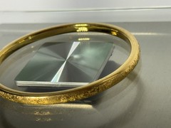 VOGA 18K/RESIN Electroform Choice of Finish Slip-On Bangle Satin Jewelry 8.5 in.