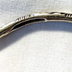 VINTAGE STERLING SILVER BANGLE WEST INDIES ISLAND BALL CUFF BRACELET 22g