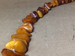 Antique Butterscotch Amber Beaded Necklace 110 Grams