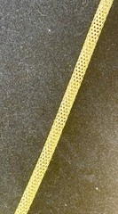 Vintage Modernist MCM Gold Tone Mesh Chain Lime Green Enamel Cube Necklace 32”