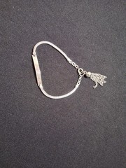 Vintage 1950s ELCO Sterling ID Bracelet With Tassel, Never Engraved