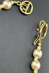 Kenneth Jay Lane KJL Faux Pearls & Rhinestones 56in Necklace