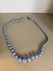 Vintage Sky Blue Graduated Beaded 23″ Necklace