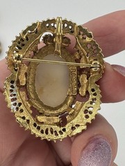 9 Piece Vintage Cameo Lot. Trinket Box, Florenza Brooch/pendant, W Germany