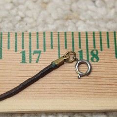 Vintage Star Pendant Leather Cord Necklace 18 Inch Brown Silver Tone Y2K Boho
