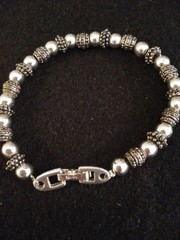 Silver Toned Silver-Plated Metal Bracelet