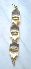 SALE!!! VINTAGE EGYPTIAN REVIVAL PHARAOH GLASS CABACHON SOLID BRASS BRACELET OLD