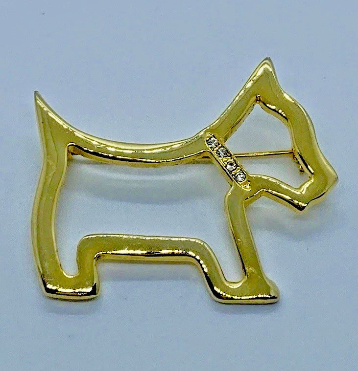 AAI-Vintage Dog Pin Made In Rhode Island 1980,s Signed