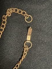 Vintage Copper Curb Link Chain Necklace 19” Fold Over Clasp
