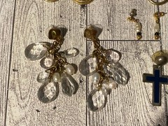 Vintage 1980s 2000s Lot Gold Tone Pierced Earrings Faux Pearl Love Knot