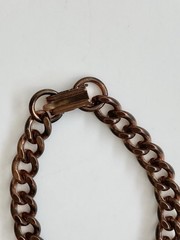 Vintage solid copper rolo chain link bracelet