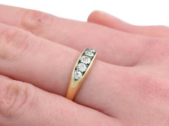 Vintage 0.80 Ct Diamond and 18k Yellow Gold Dress Ring