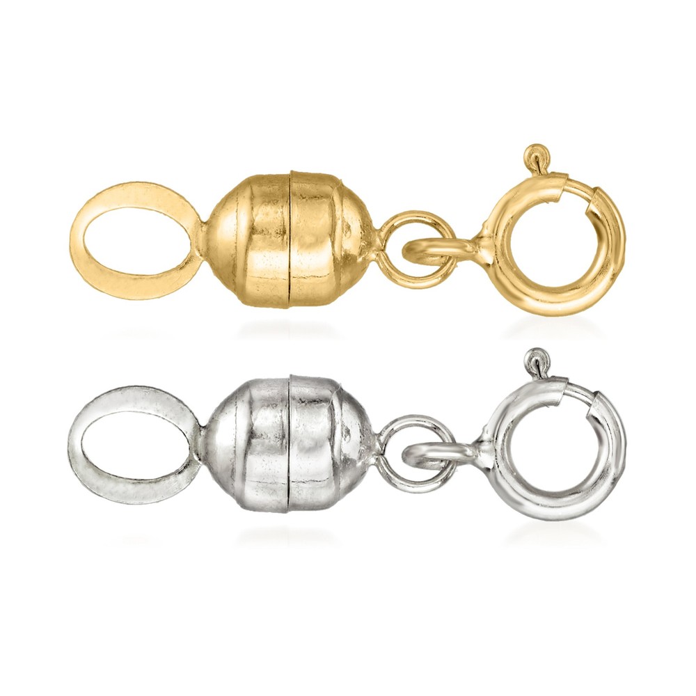 IT Set of 2 Small Magnetic Clasp Converters: 14k Gold & 14k White Gold