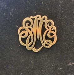 Vintage 120 12kt GF Gold Monogram “SME” Brooch