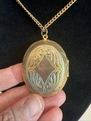 Vintage Cloisonne Butterfly Locket Necklace Watch Has Been Removed See Photos