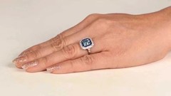 Art Deco Style 4.45Ct Lab Created Diamond Solitaire Ring 14K White Gold Finish