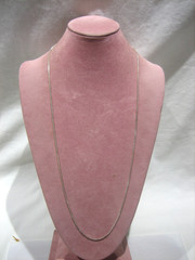 FAS ITALY SIGNED 30″ BOX CHAIN NECKLACE 8.4 GRAMS